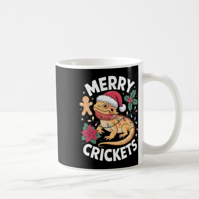 Cute Bearded Dragon Christmas Pun  Coffee Mug (Right)