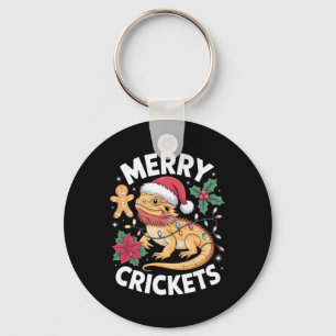 Cute Bearded Dragon Christmas Pun Key Ring