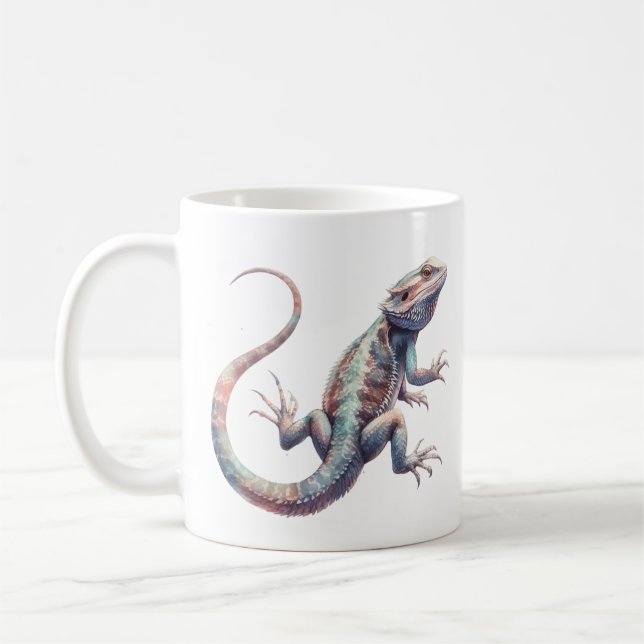 Cute Bearded Dragon Coffee Mug (Left)
