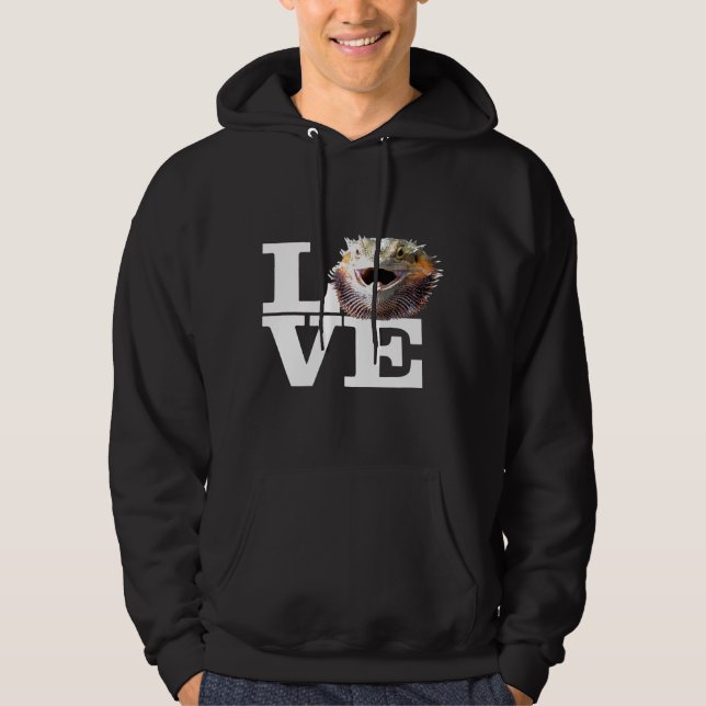 Cute Bearded Dragon Love Bearded Dragons Hoodie (Front)