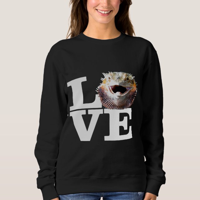 Cute Bearded Dragon Love Bearded Dragons Sweatshirt (Front)
