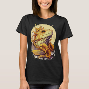 Cute Bearded Dragon Sunflower Reptile Lizard T-Shirt