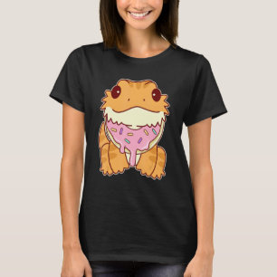 Cute Bearded Dragon With Doughnut T-Shirt
