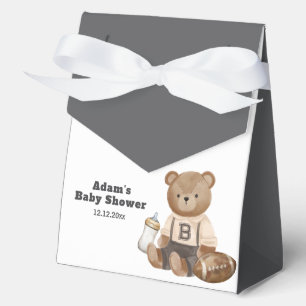 Cute Bearly Wait Football Sport Boy Baby Shower  Favour Box