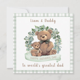 Cute Bears Boy Father's day Card