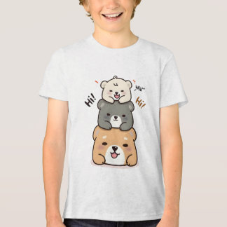 Cute bears , Cartoon Tri-Blend Shirt