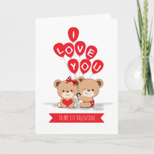 Cute Bears Couple Valentine's Day Card