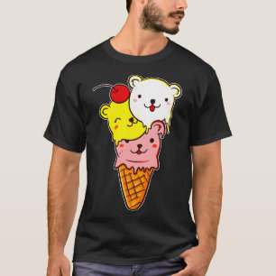 Cute Bears Ice Cream Cone T-Shirt