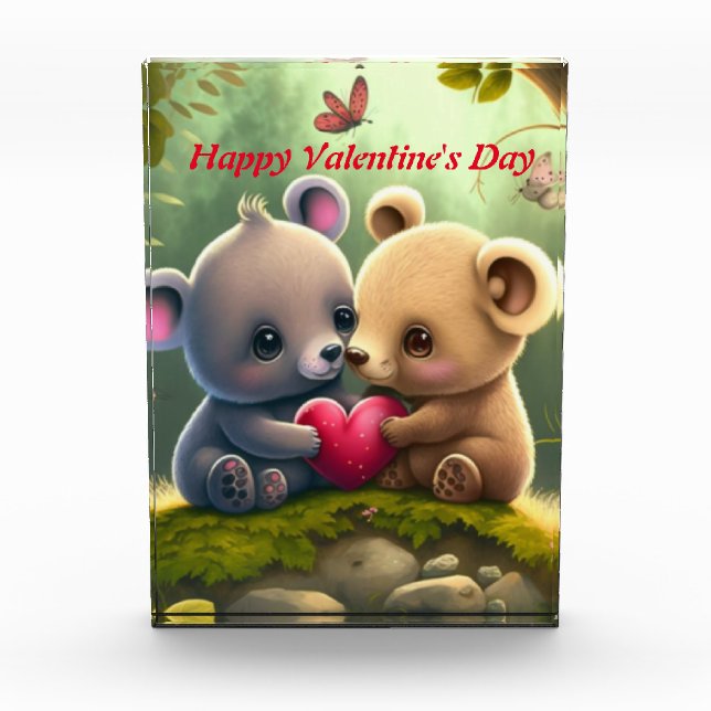 Cute bears in love hug eachother  photo block (Front)