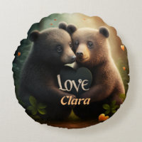 Cute bears in love huggings