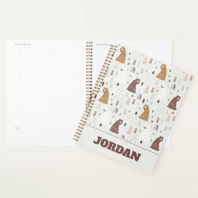 Cute Bears in the Woods Pattern Planner (Display)