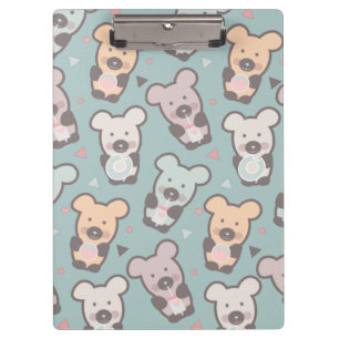 Cute Bears Sweets Snacks Confetti   Clipboard
