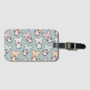 Cute Bears Sweets Snacks Confetti   Luggage Tag