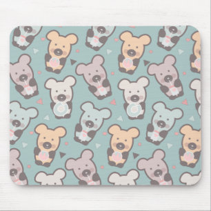 Cute Bears Sweets Snacks Confetti Mouse Mat