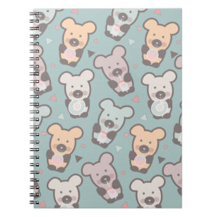 Cute Bears Sweets Snacks Confetti  Notebook