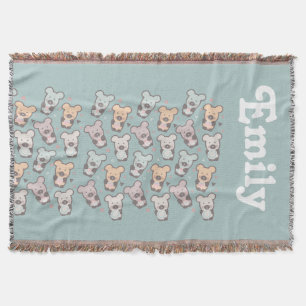 Cute Bears Sweets Snacks Confetti     Throw Blanket