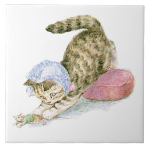 Cute Beatrix Potter Miss Moppet Mouse Tile