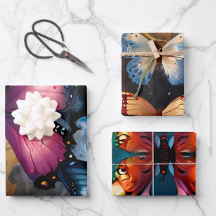 Cute Beautiful Butterflies  Wrapping Paper Sheet