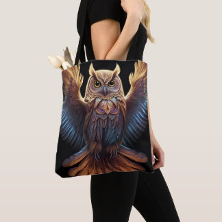 Cute Beautiful Colourful Owl Tote Bag