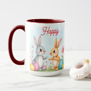 Cute Beautiful Easter Bunnies Modern Collection Mug