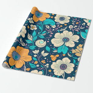 Cute Beautiful Floral And Seamless Pattern Wrapping Paper