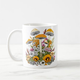 Cute Beautiful Flowers And Mushrooms Coffee Mug