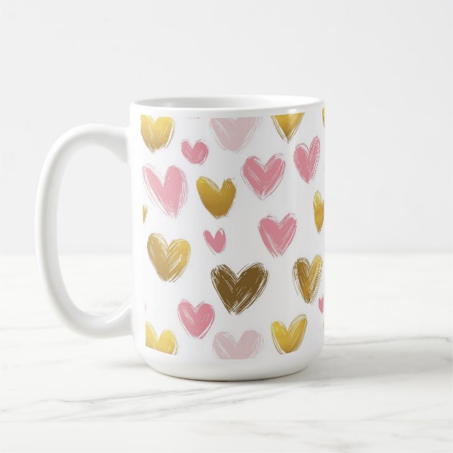 cute beautiful pattern for valentine's day  coffee mug (Left)