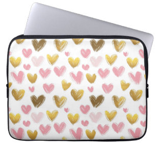 cute beautiful pattern for valentine's day  laptop sleeve