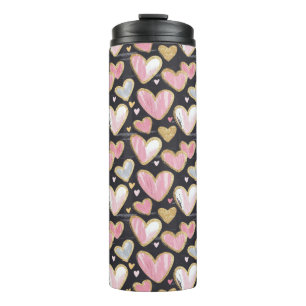 cute beautiful pattern for valentine's day thermal tumbler