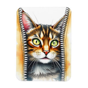 Cute Beautiful Popular Watercolor Cat Collection Magnet