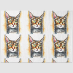 Cute Beautiful Popular Watercolor Cat Collection Tissue Paper
