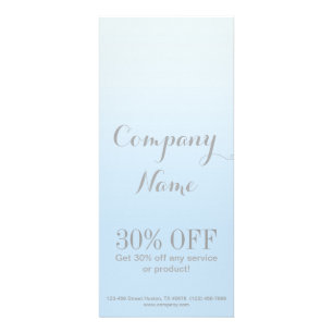 cute beauty Cosmetology SPA girly chic pastel blue Rack Card