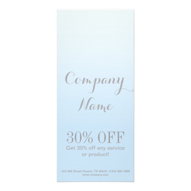 cute beauty Cosmetology SPA girly chic pastel blue Rack Card (Front)