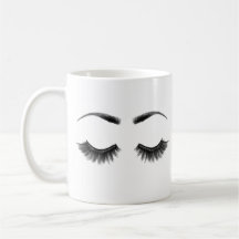 Cute Beauty Make Up Eyelashes and Eyebrows Mug
