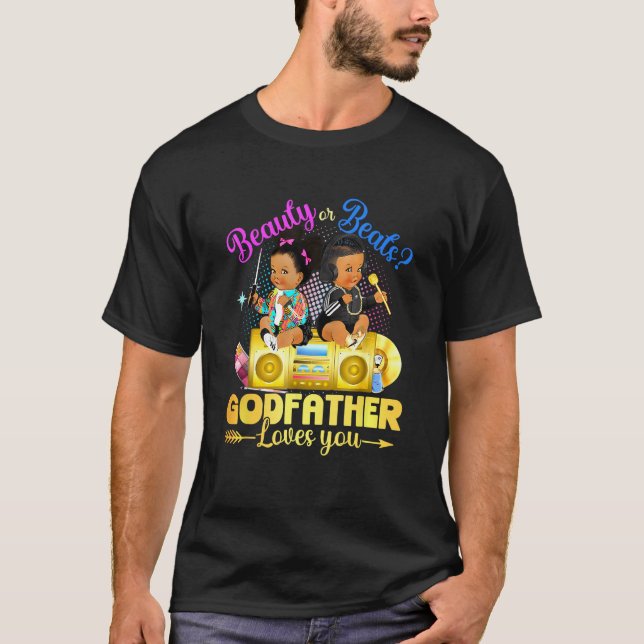 Cute Beauty Or Beat Godfather Loves You Gender Rev T-Shirt (Front)