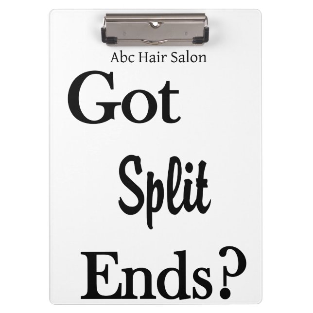 Cute Beauty Salon Barbershop Clipboard  (Front)