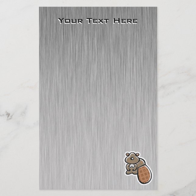 Cute Beaver; Cool Stationery (Front)