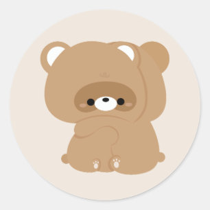 Cute Beaver Couple Classic Round Sticker