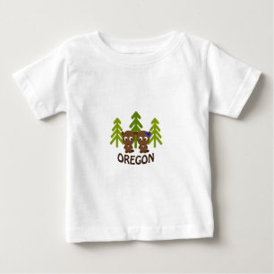 Cute Beaver Couple - Oregon Baby T-Shirt