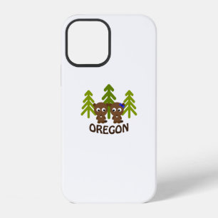 Cute Beaver Couple Oregon iPhone 12 Case