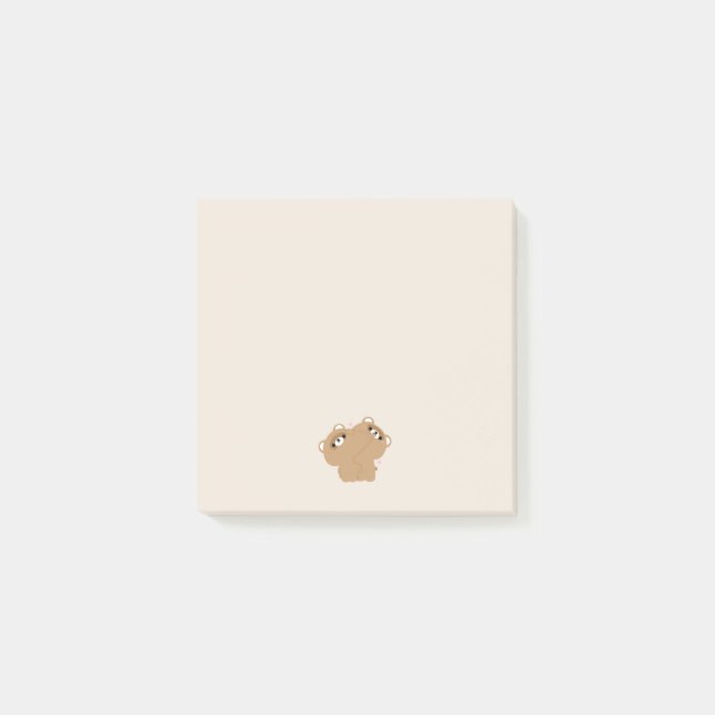 Cute Beaver Couple Post-it Notes (Front)