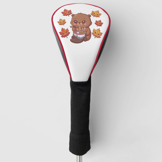 Cute Beaver Golf Head Cover (Front)