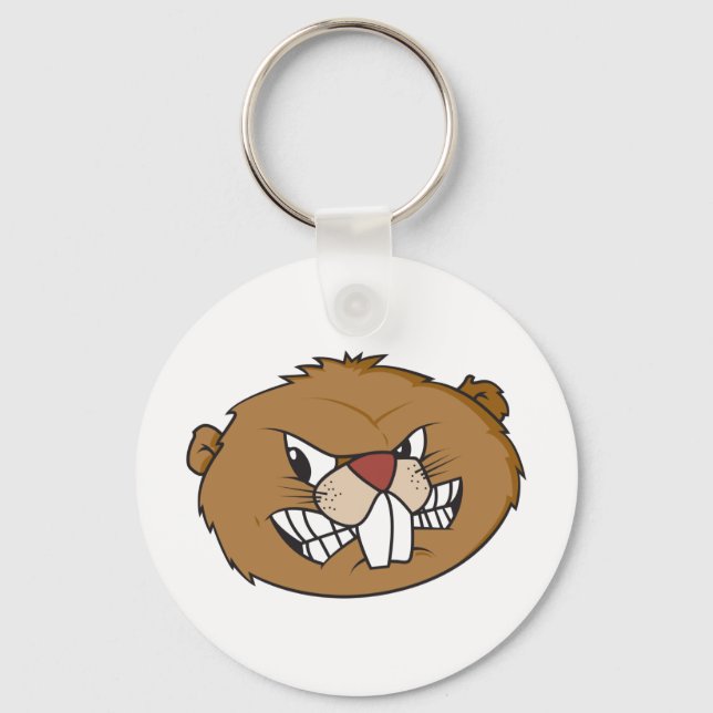 Cute Beaver Key Ring (Front)