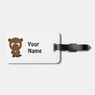 Cute Beaver Luggage Tag