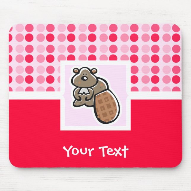 Cute Beaver Mouse Mat (Front)