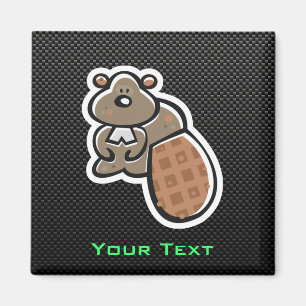 Cute Beaver; Sleek Magnet
