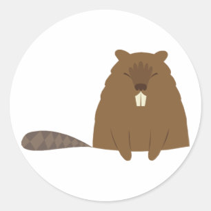 Cute Beaver Stickers
