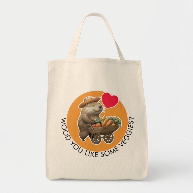 Cute Beaver Tote Bag (Front)