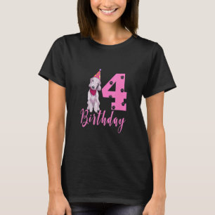 Cute Bedlington Terrier 4Th Birthday T-Shirt