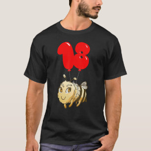 Cute Bee 18th Birthday Kids Balloon Party T-Shirt